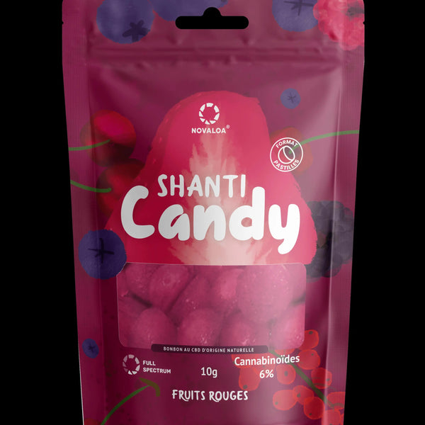 Bonbon CBD CBN CBG fruits rouges | NOVALOA Ma boutique