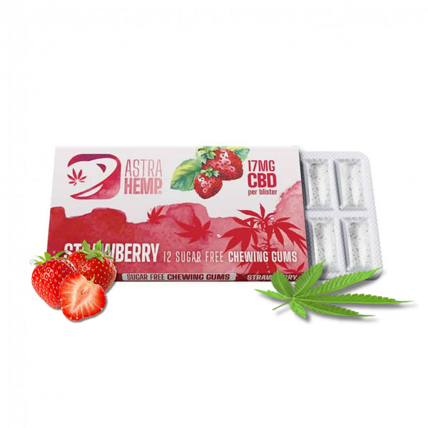 Chewing-gum CBD fraise | ASTRA HEMP Ma boutique