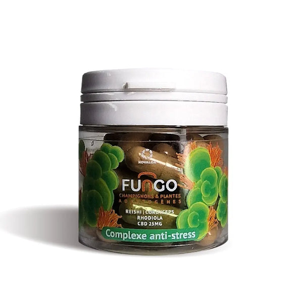 Gélule CBD & champignons anti-stress | FUNGO, NOVALOA Ma boutique