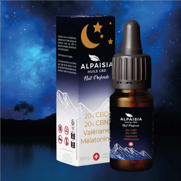 Huile CBD 20% full spectrum nuit profonde | ALPAISIA Ma boutique