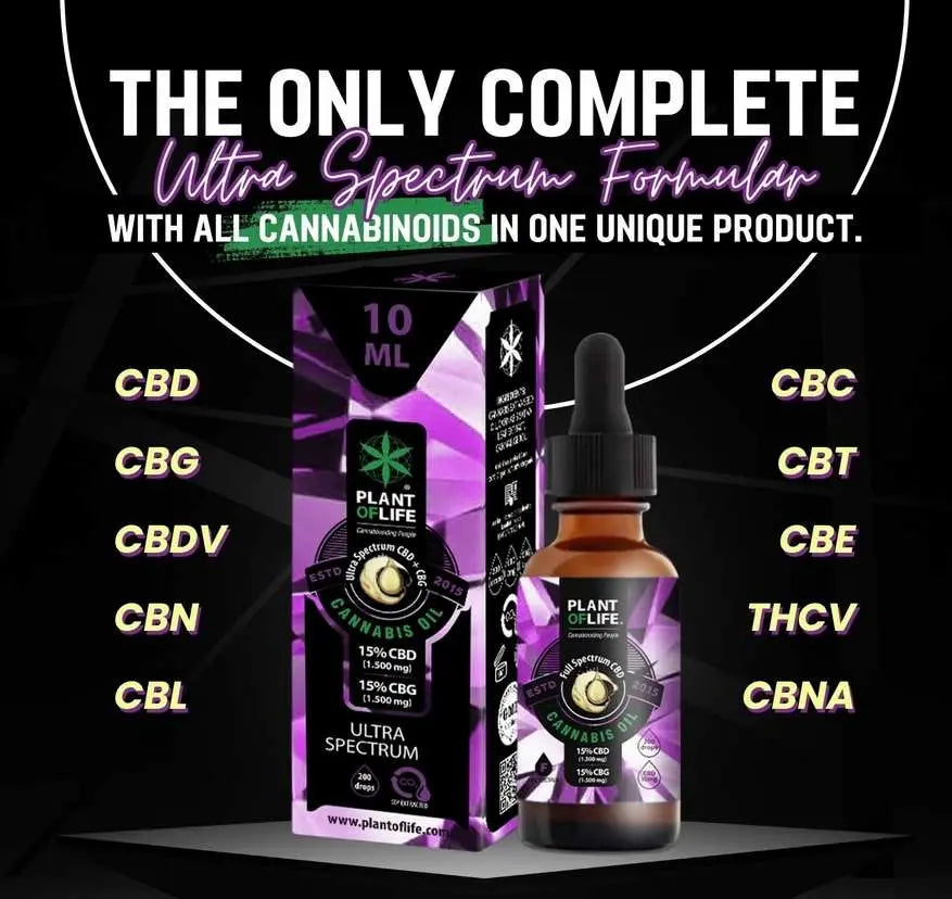Huile CBD & CBG 30% ultra spectrum | PLANT OF LIFE.